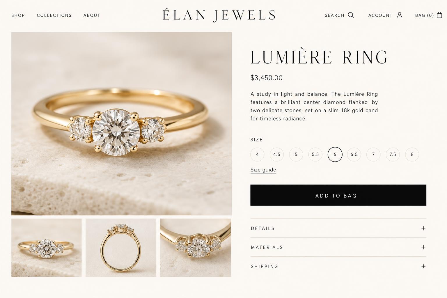 ÉLAN JEWELS inner page design